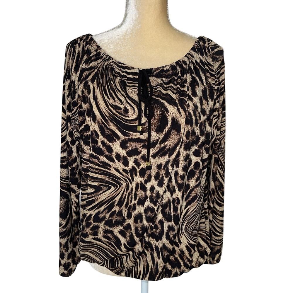 Michael Michael Kors Animal Print Blouse Size M